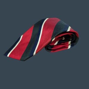 Men's Stonehaven Red & Navy Striped Necktie